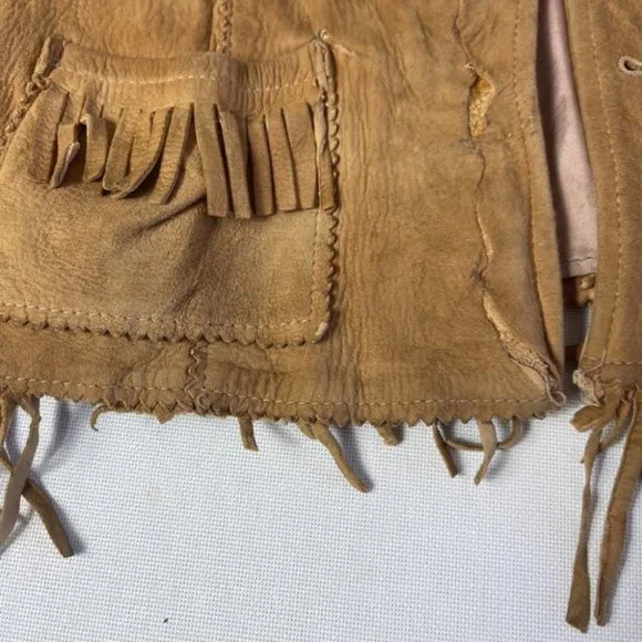 Vintage1930's Honeysuckle Kid Buckskin Leather Fringed Jacket